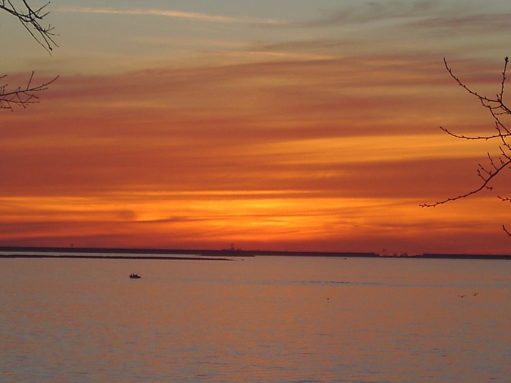 Nice Bright Red Orange Sunset by traveler101