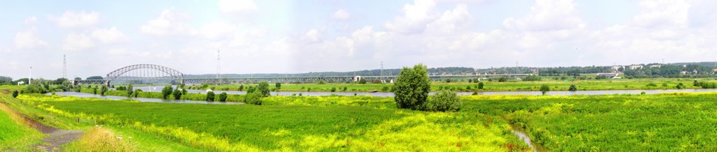 Panorama - Railway Bridge of River Rhine at Arnhem by xhosaxhosa