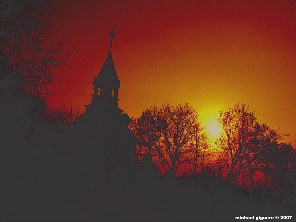 Frère André Chapel at sunset - Mont-Royal by Michaël Giguère