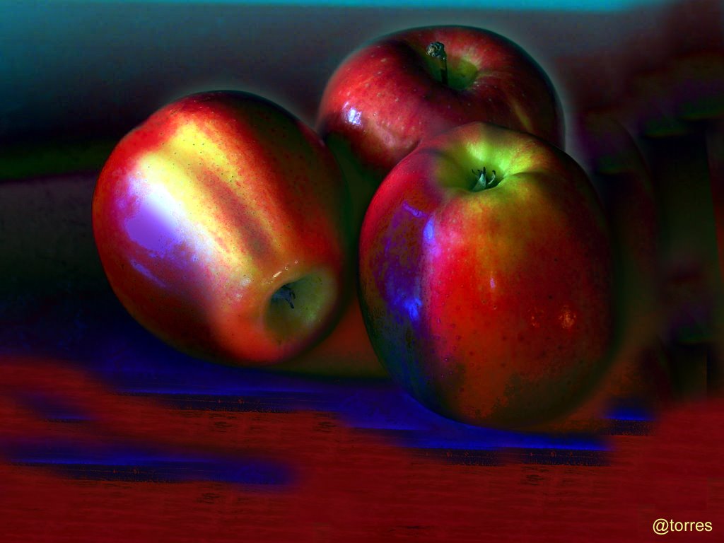 Tres manzanas. by A.T.S.