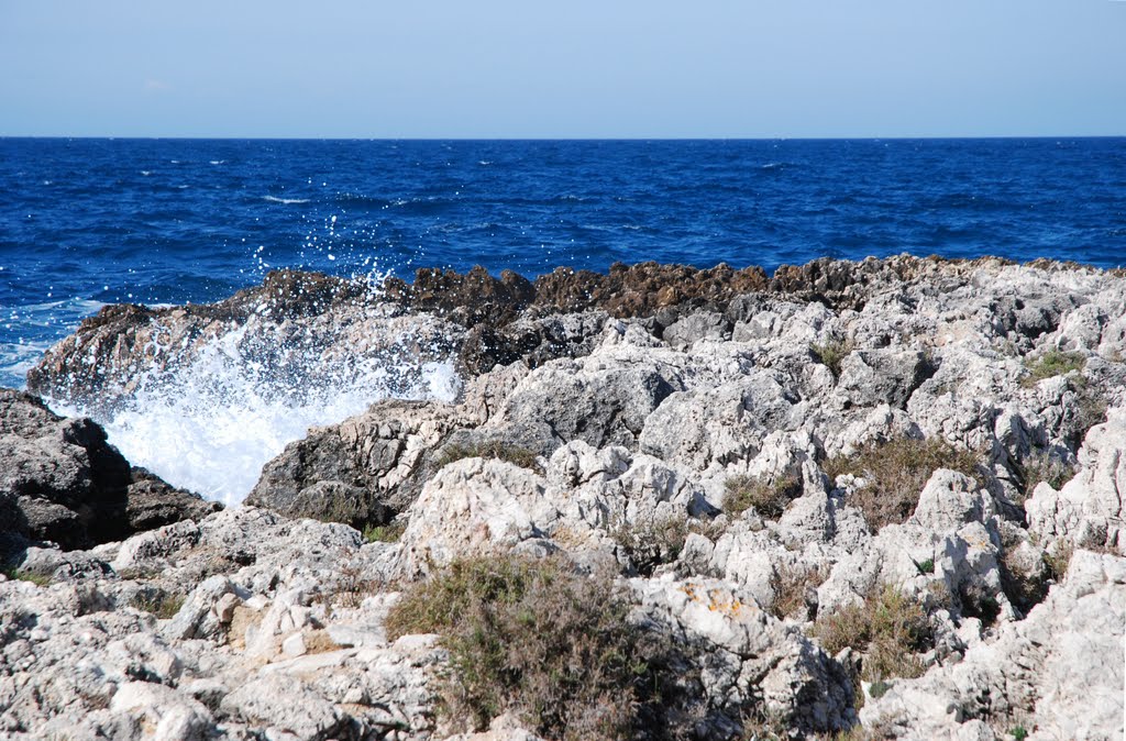 Il mare blu di Gallipoli e la scogliera by Vincenzo  -bs-