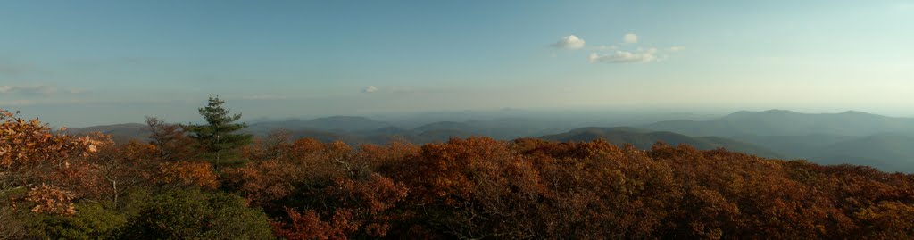 Blood Mountain Lookout Panarama, Southeast from Summit by kurtisk