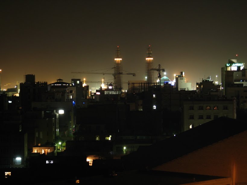 View from Window of Hotel, Mashhad, Iran نمای حرم از پنجره هتل در شب، مشهد، ایران by Saman PourFalatoon سامان پورفلاطون