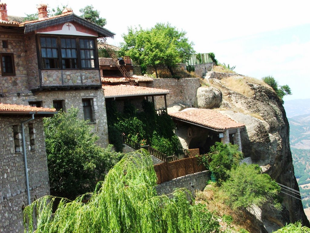 Szerzetesek bejutása a Nagy Meteora kolostorba 2 by László Pató