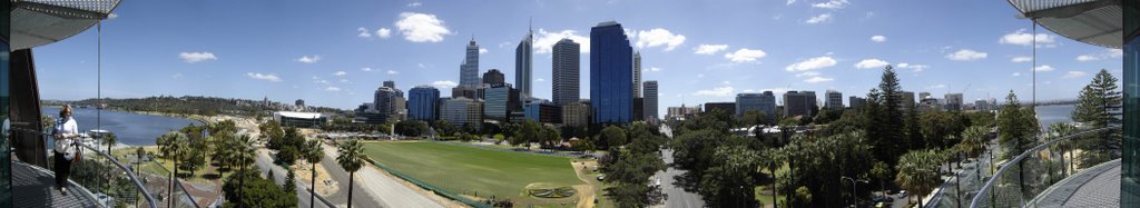 Swan Bells Perth City Skyline Panorama by Stephen Le Page