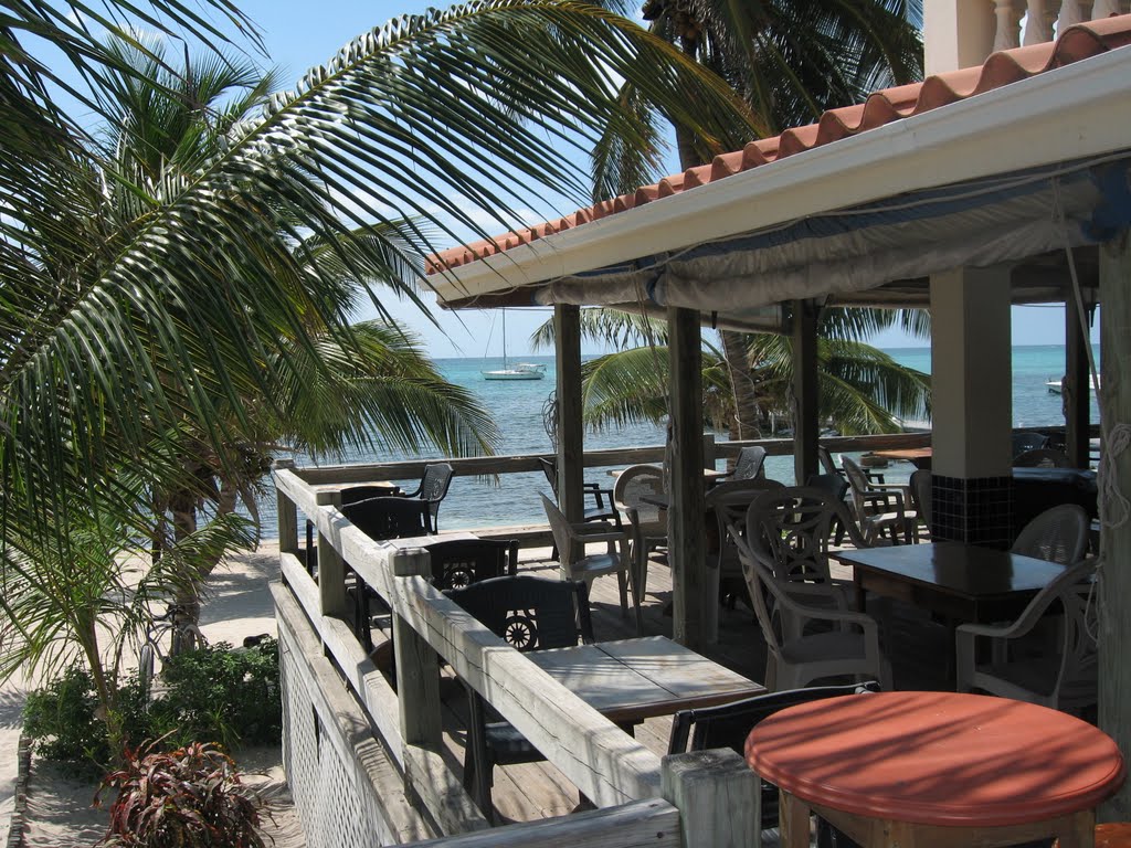 View from bar at Sunbreeze Hotel, San Pedro, Ambergris Caye, Belize by redwards4