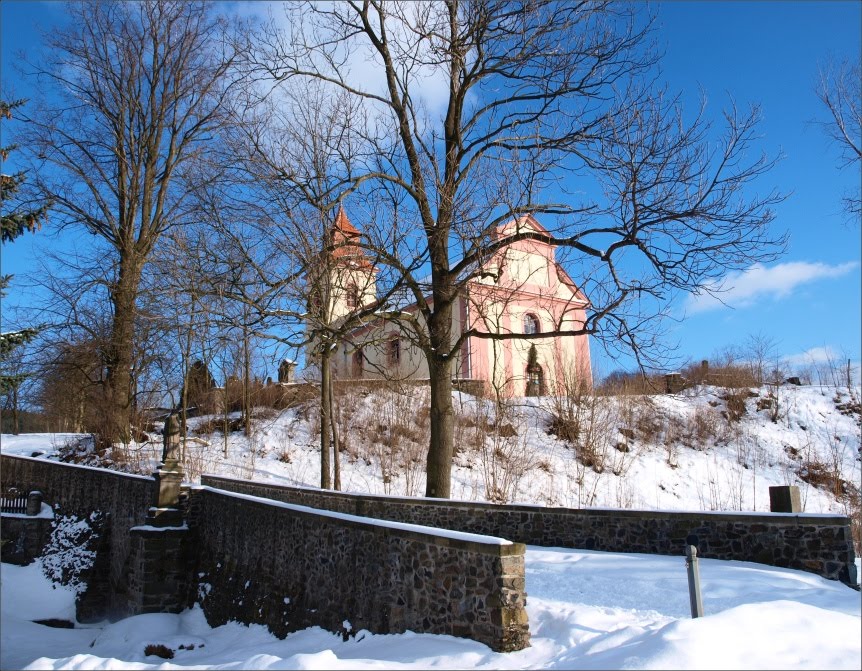 Barokní kostel sv. Mikuláše v Čermné by šífák