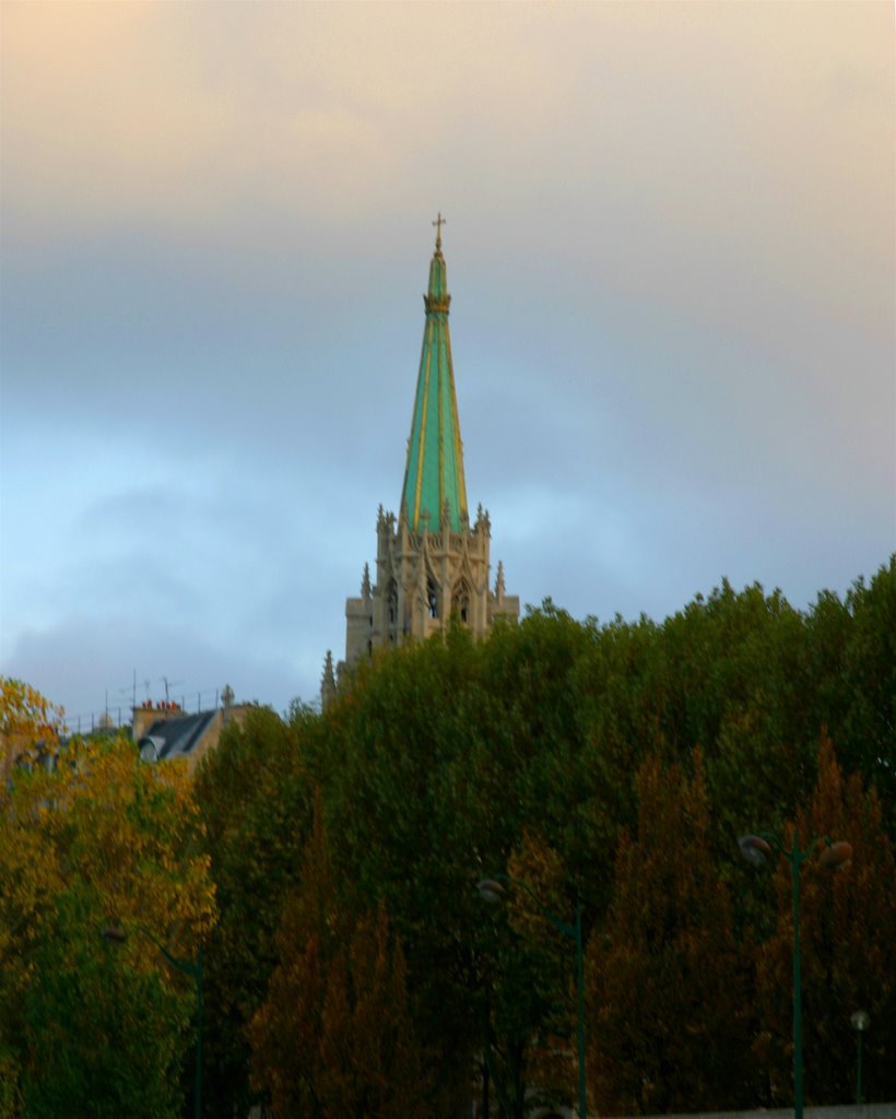 Paris Spire in Autumn by J David Netterville