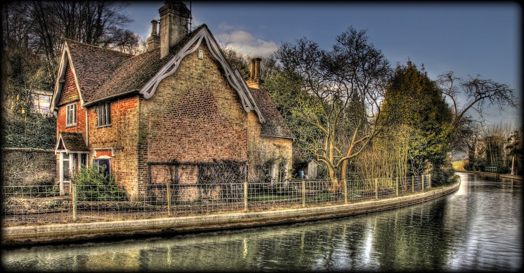 House on the Canal, Great Amwell, Hertfordshire (HDR) by Fuzzypiggy