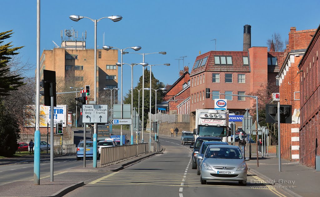 Reckleford (A30) Yeovil Hospital at the top. by Donald Gray