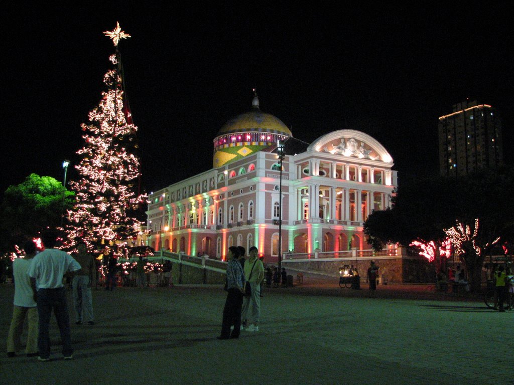 Manaus Municipal Theater at Christmas Time by r_kraft