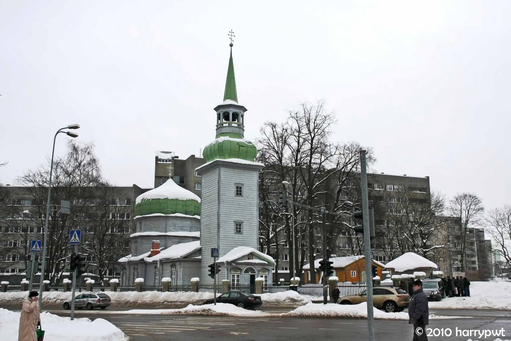 Green wooden church by harrypwt