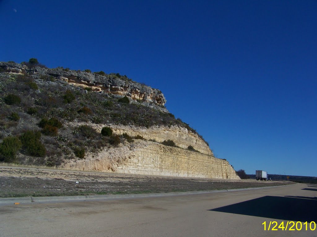 Rock Layers by Highway I-10 by Wester