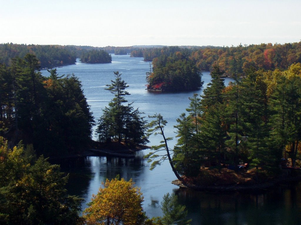 1000 Islands view from the bridge by sandmonkee