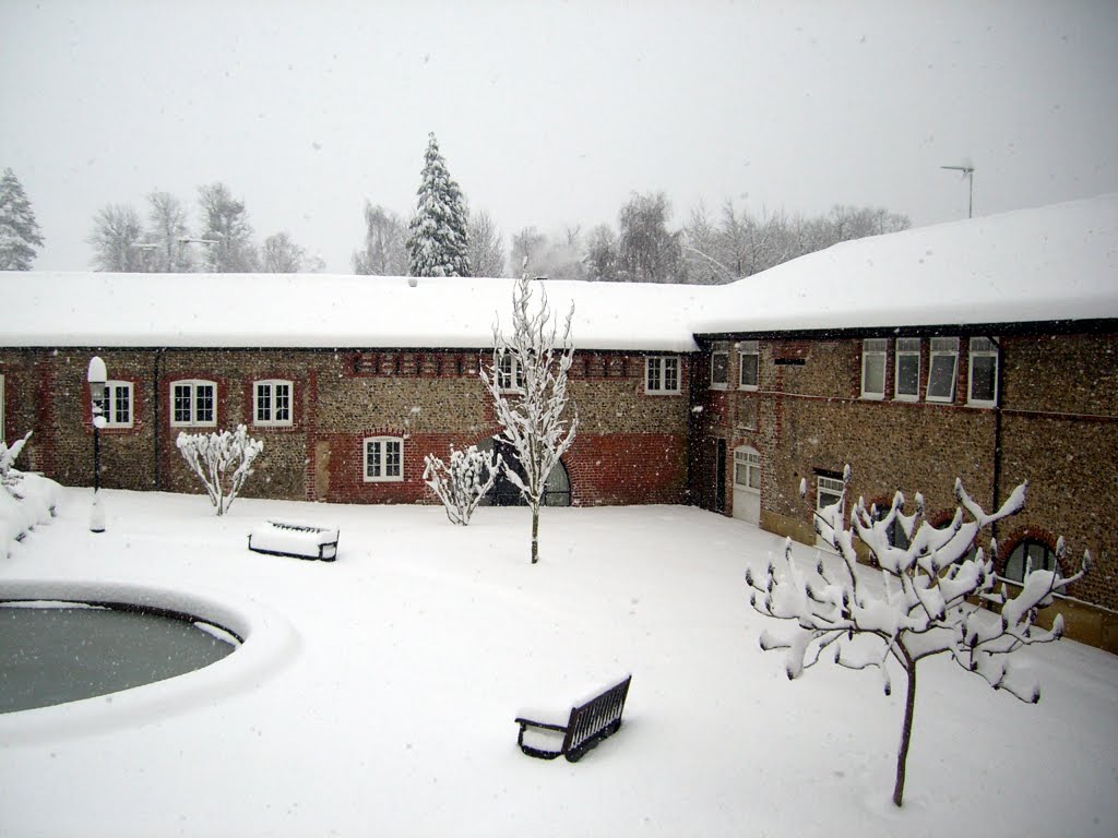 Horsley Court - hard winter 2009 by Bogusław Milka