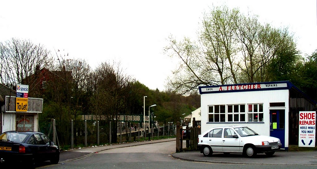 North Reddish Station approach [April 2001] by © Phil Rowbotham