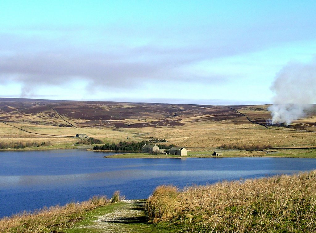 Grimwith with heather burning by Strayman