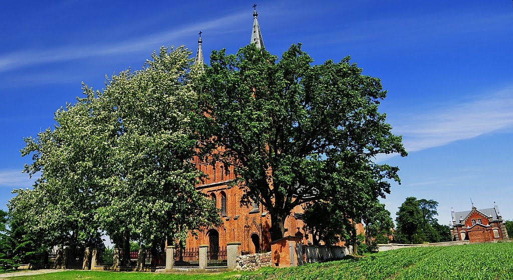 Kościół parafialny pw. Wszystkich Świętych 1901 r. Złaków Kościelny 2 zdjęcia /zk by cry1