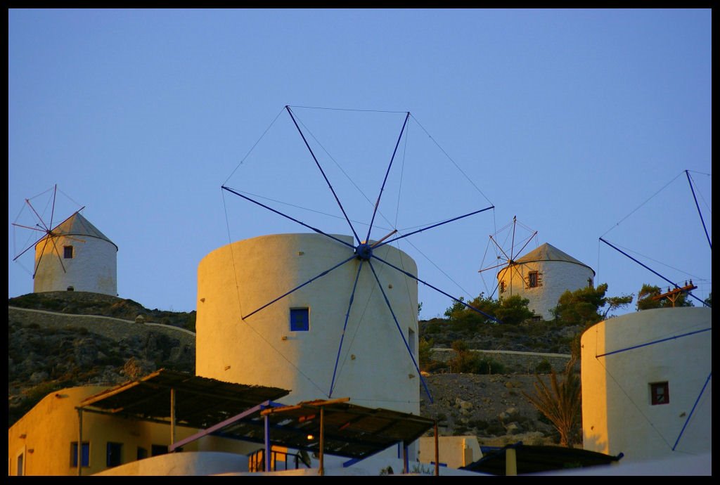 Leros Wind Mills by Serdar Bilecen