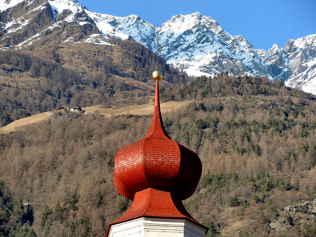 Die Höfe hinter dem Zwiebelturm by Karl Demetz