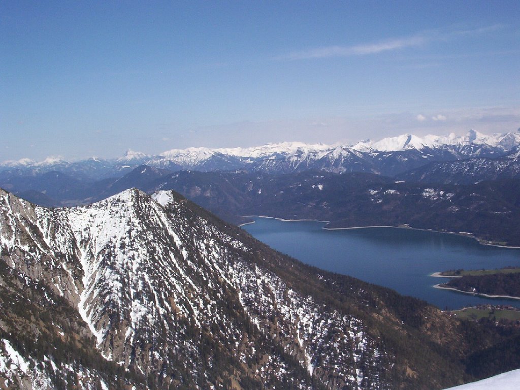 Blick vom Heimgarten auf Walchensee 2004 by steg---mann