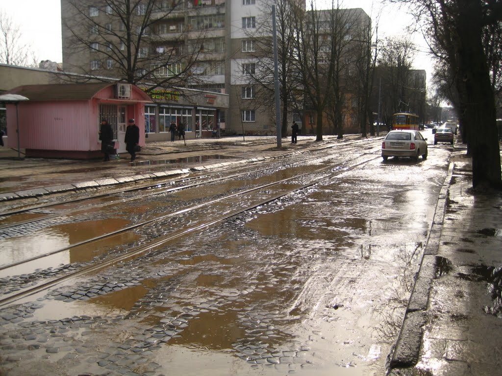 Калюжі вулиці Євгена Коновальця у Львові .. by Andrij Gural