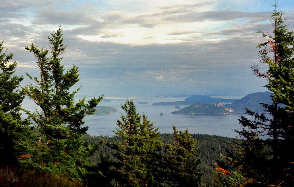 San Juan Islands from Mount Constitution, Orcas Island, Washington by nwcamera