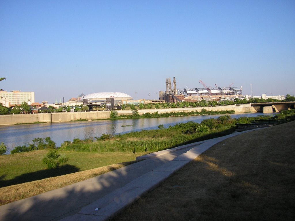 A picture of the new Indianapolis Colts Stadium under construction by techedge