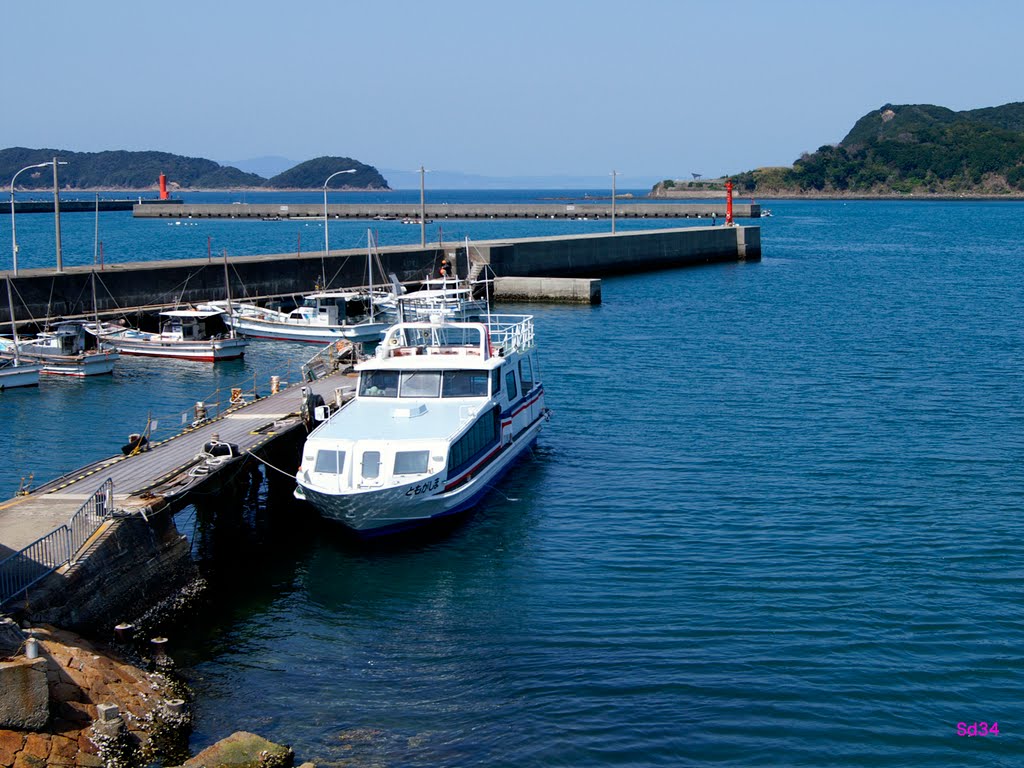 "友ヶ島"行き連絡船 Ferry that goes to Tomogashima island by SD34