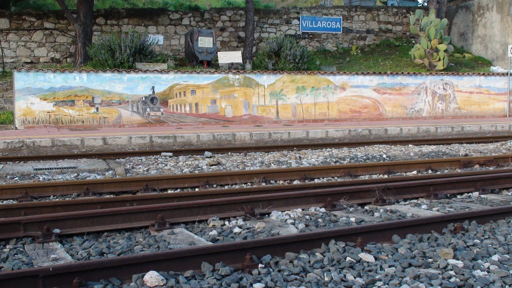 Villarosa - stazione ferroviaria murales* by Bellisario Fasano