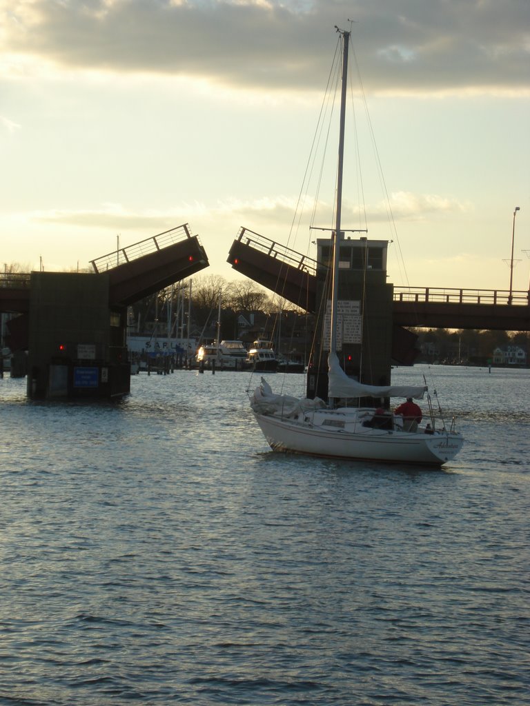 Spa Creek bridge in winter by Mr. Waterfront