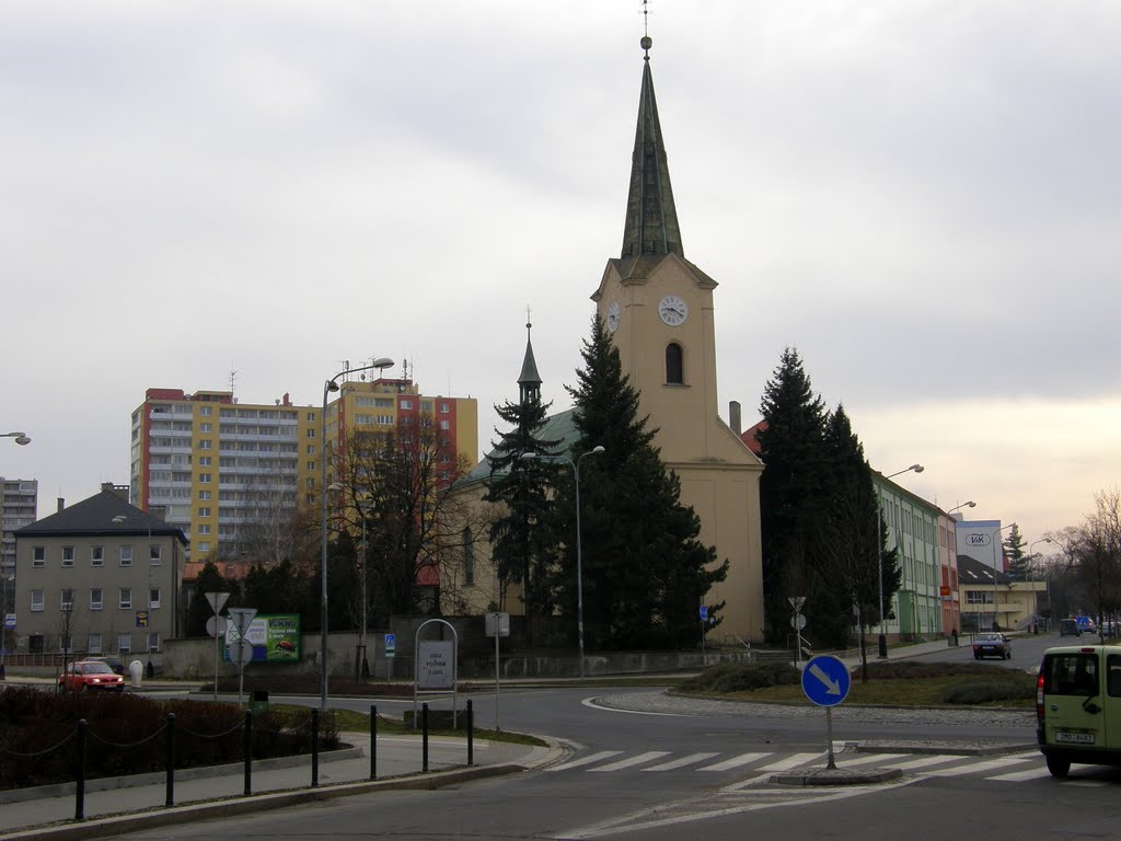 Přerov, 13 - kostel u křižovatky (church at the intersection) by MAPP HUDRANS