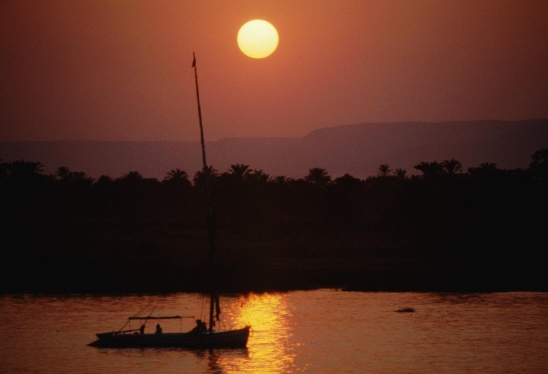 Felouca on the Nile at sunset by HaraldP