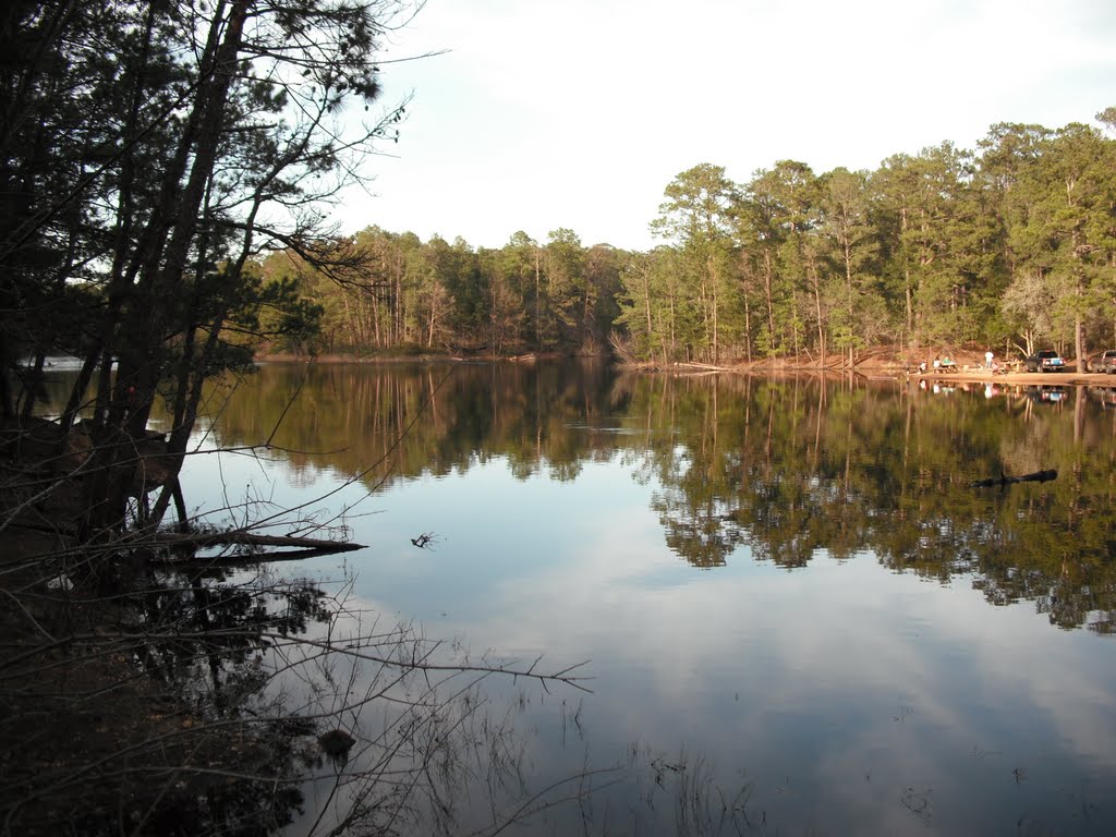 Little lake inside Bastrop state park by skuttuva