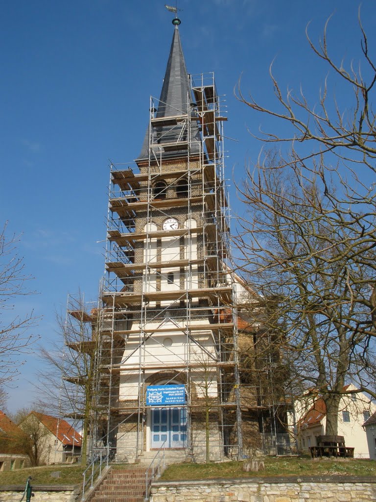 Dorfkirche Rahnsdorf wird renoviert (2010) by Odor