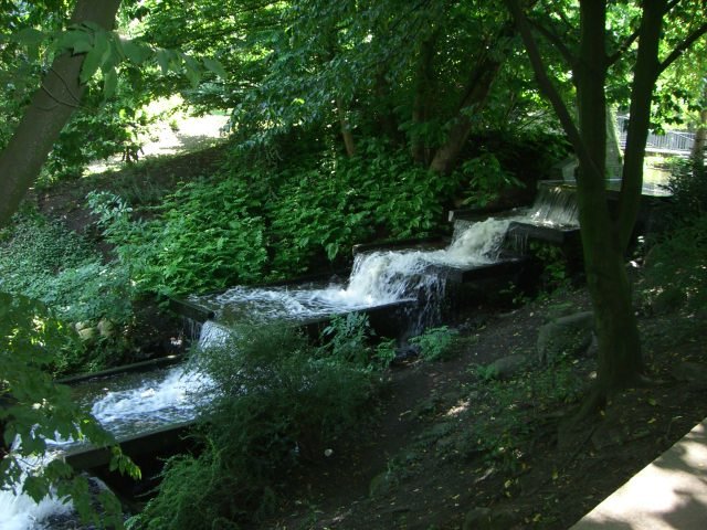 Waterfall, Planten & Blomen, Hamburg by Mat Nichol