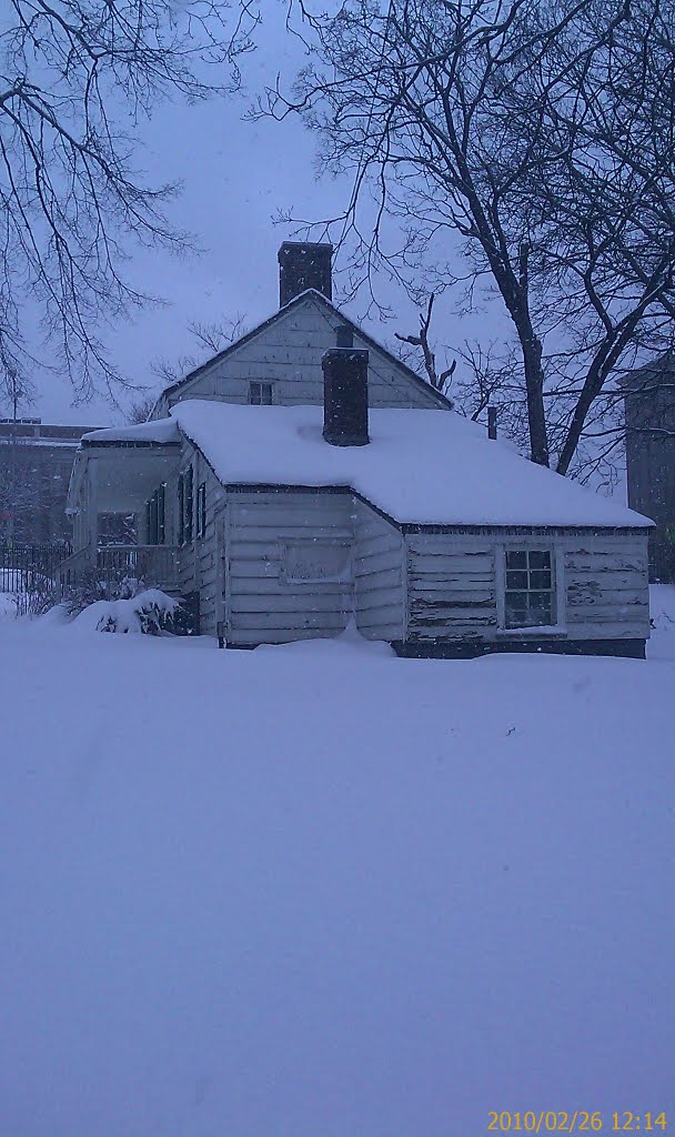 Poe Cottage in Snow by Victoria Anne