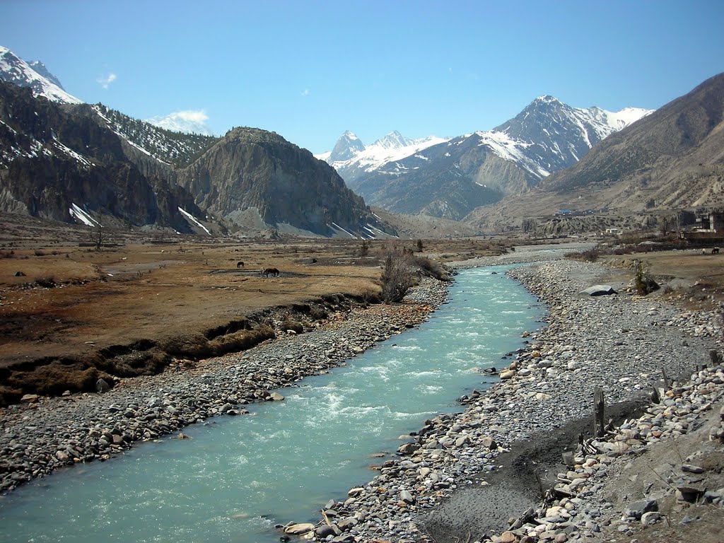 Sur la route de Manang by Frédéric Prentout