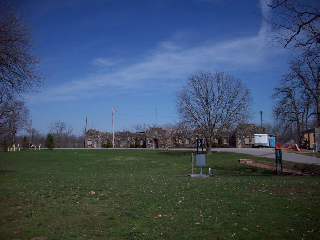 View of Roberts Park, in Connersville, IN., from a point North of the Park Office by Setherson