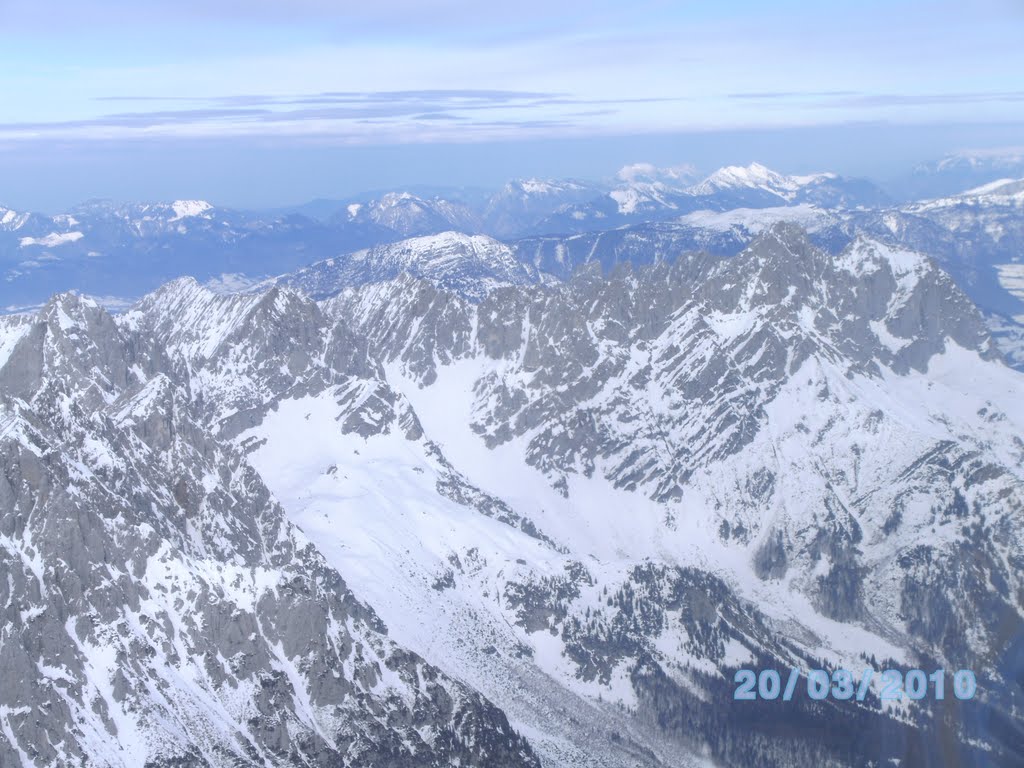 Winterluftfoto; Wilder Kaiser und Watzmann gen ost by Karl0507