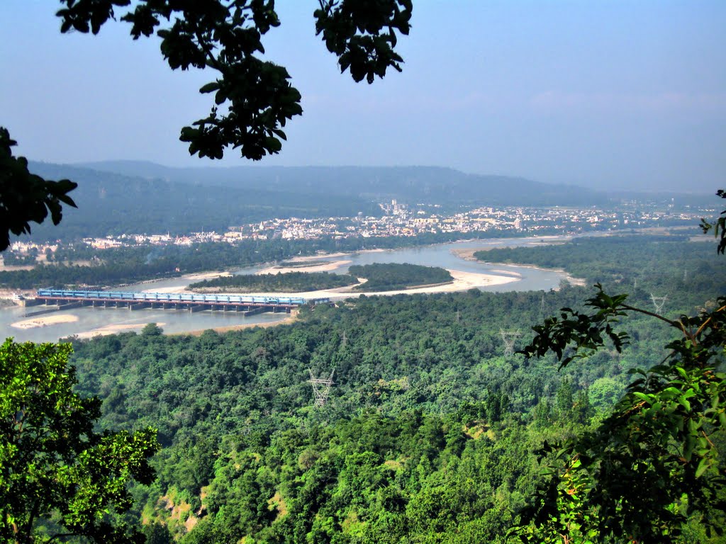 The River Ganges & Hardwar, from Chandi Paharh by Rajat Ganguly