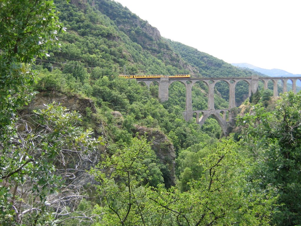 Villefranche de Conflent, Le Train Jaune, Viaduc de Séjourné. by Phil'Ours