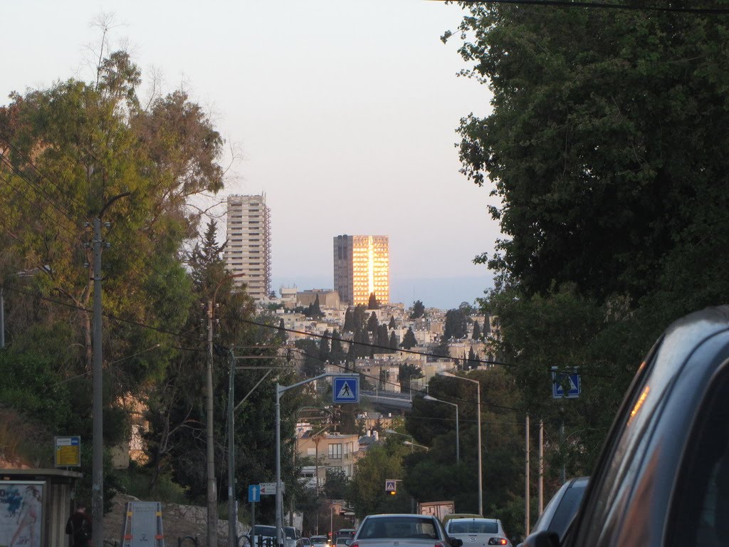 9179 Reflection of the sunrise , Haifa, ISRAEL by Kobi Zilberstein