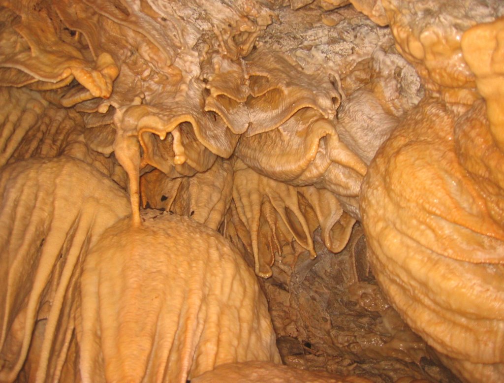 Speleothems in Riverbend Cave, Horne Lake by Rick Guthrie