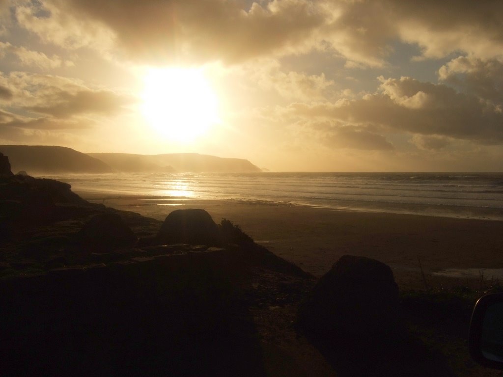 Widemouth Bay Sunset by hartrockets