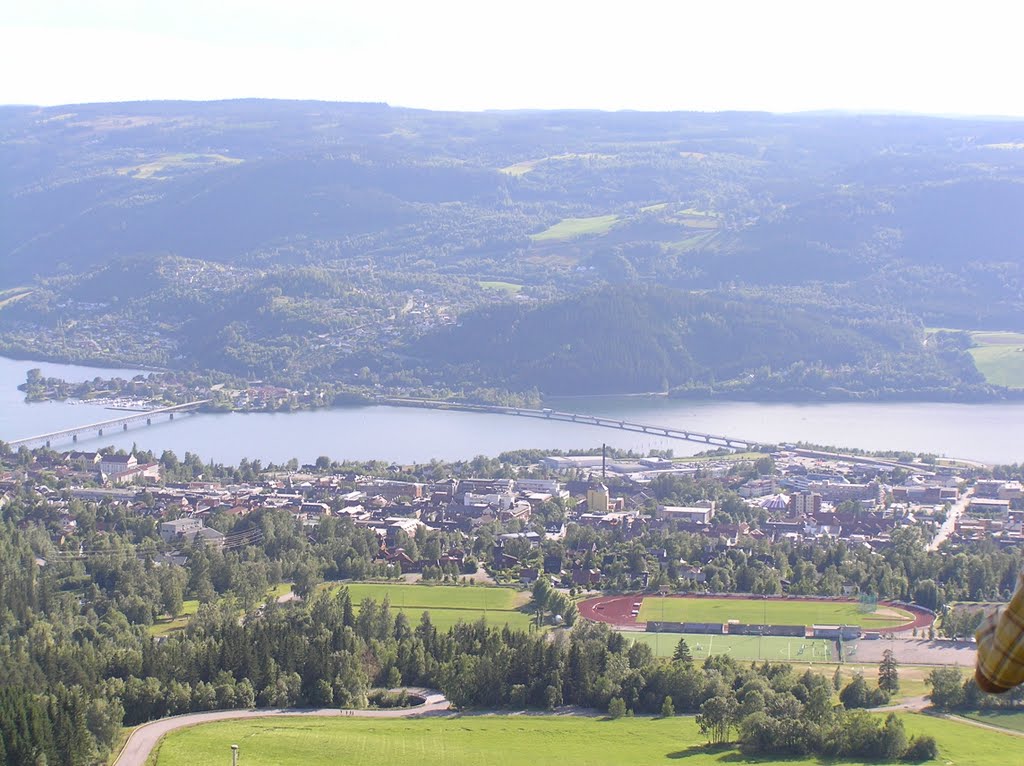 View from the Lysgårdsbakkene Olympic ski jump on Lillehammer by Willem Nabuurs