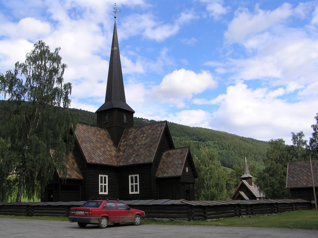 Stave church by Willem Nabuurs