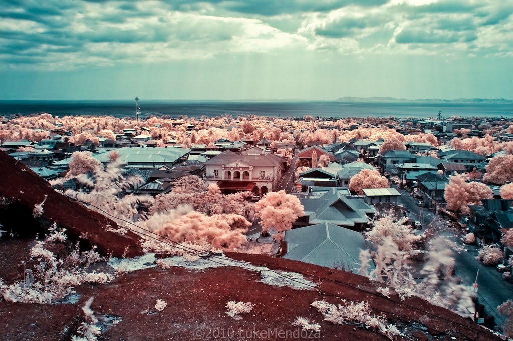 Atop the Taal Basilica Belfry - View of Taal by Luke Mendoza