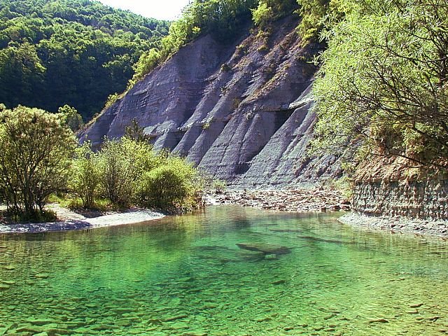 Flysh walls above Dragonja river (photo: Jasmina Pogacnik) by Vid_Pogacnik