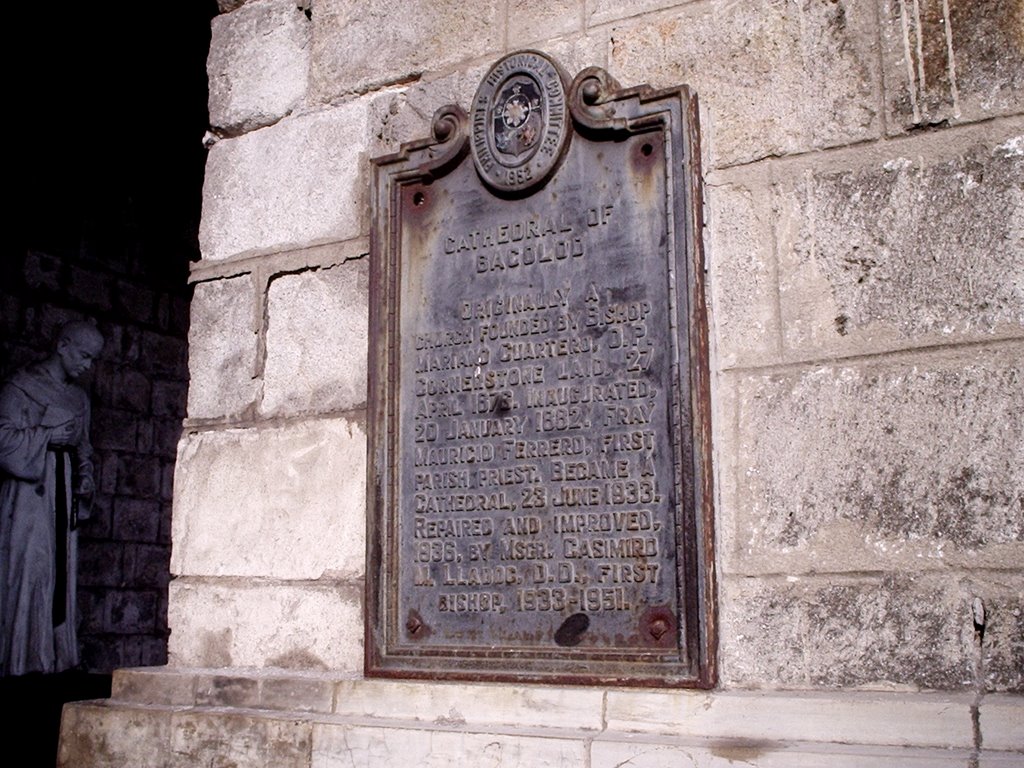 Cathedral of Bacolod plaque by D Owen